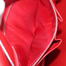CELINE Shoulder Bag Leather Red Gold Auth 209009-22