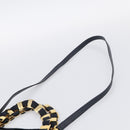 Salvatore Ferragamo Shoulder Bag Canvas 2way Navy Gold Auth 209011-10