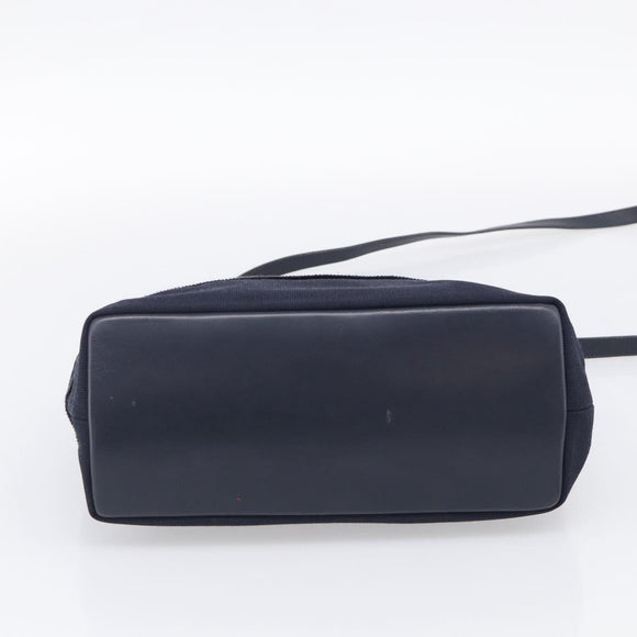 Salvatore Ferragamo Shoulder Bag Canvas 2way Navy Gold Auth 209011