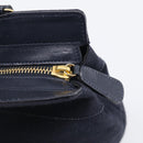 Salvatore Ferragamo Shoulder Bag Canvas 2way Navy Gold Auth 209011-16
