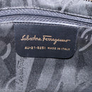 Salvatore Ferragamo Shoulder Bag Canvas 2way Navy Gold Auth 209011-17