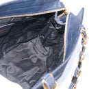 Salvatore Ferragamo Shoulder Bag Canvas 2way Navy Gold Auth 209011-19