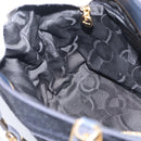 Salvatore Ferragamo Shoulder Bag Canvas 2way Navy Gold Auth 209011-20