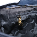 Salvatore Ferragamo Shoulder Bag Canvas 2way Navy Gold Auth 209011-21