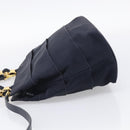 Salvatore Ferragamo Shoulder Bag Canvas 2way Navy Gold Auth 209011-4