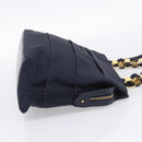 Salvatore Ferragamo Shoulder Bag Canvas 2way Navy Gold Auth 209011-5