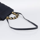 Salvatore Ferragamo Shoulder Bag Canvas 2way Navy Gold Auth 209011-9