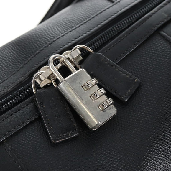 Bally Boston Bag Leather 2way Black Silver Auth 209012