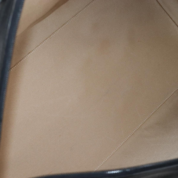Bally Boston Bag Leather 2way Black Silver Auth 209012