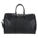 Bally Boston Bag Leather 2way Black Silver Auth 209012-3