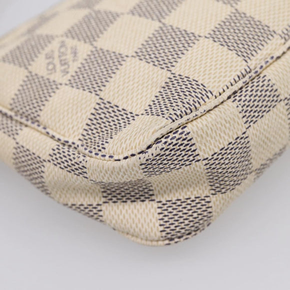 LOUIS VUITTON Damier Azur Pochette Accessoires Pouch N51986 LV Auth 209015A