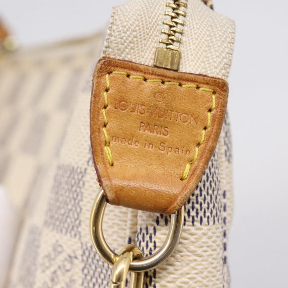 LOUIS VUITTON Damier Azur Pochette Accessoires Pouch N51986 LV Auth 209015A