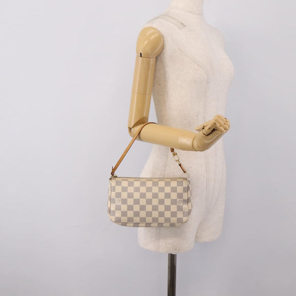 LOUIS VUITTON Damier Azur Pochette Accessoires Pouch N51986 LV Auth 209015A