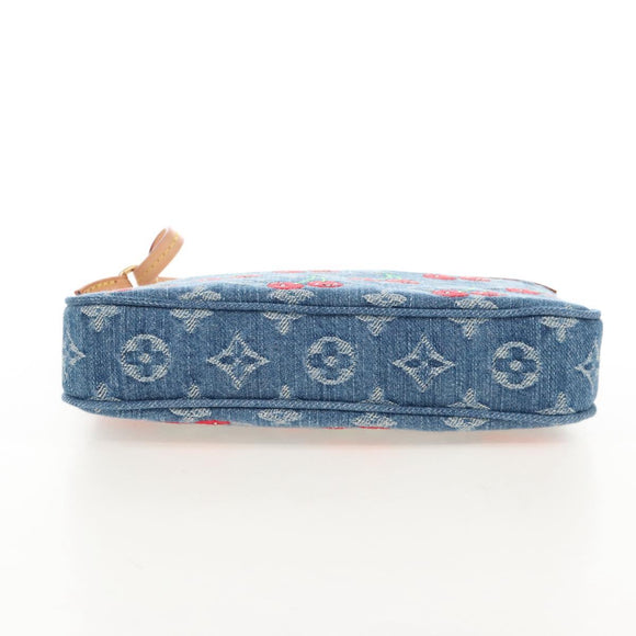 LOUIS VUITTON Denim Cherry Pochette Accessoires Pouch M13994 LV Auth 209017SM