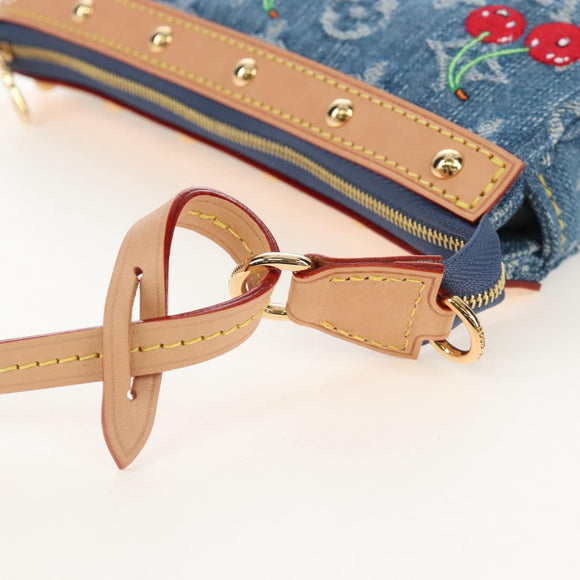 LOUIS VUITTON Denim Cherry Pochette Accessoires Pouch M13994 LV Auth 209017SM