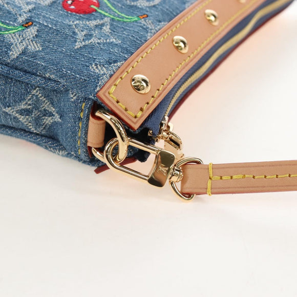 LOUIS VUITTON Denim Cherry Pochette Accessoires Pouch M13994 LV Auth 209017SM