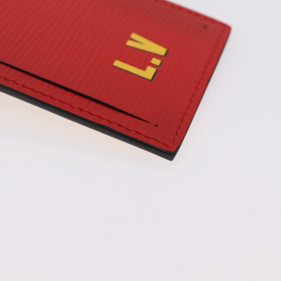 LOUIS VUITTON Epi Name Tag Germany World Cup Limited Edition Red LV Auth 209030M