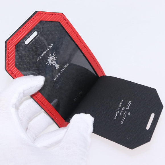 LOUIS VUITTON Epi Name Tag Germany World Cup Limited Edition Red LV Auth 209030M