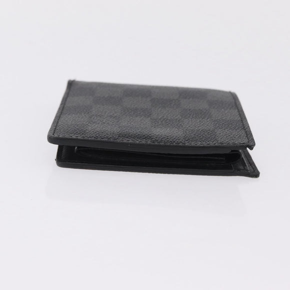 LOUIS VUITTON Damier Graphite PortefeuilleMarco Wallet N62664 LV Auth 209033