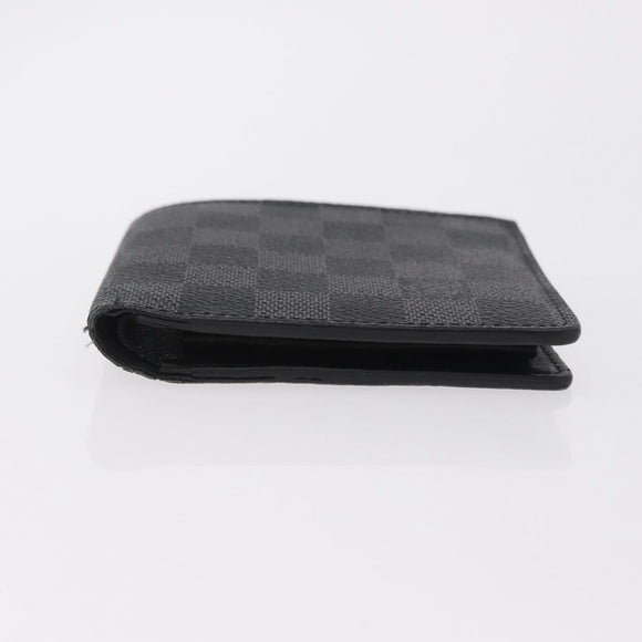 LOUIS VUITTON Damier Graphite PortefeuilleMarco Wallet N62664 LV Auth 209033