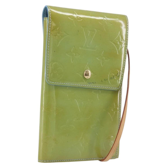 LOUIS VUITTON Monogram Vernis Walker Wallet Baby Blue M91073 LV Auth 209035