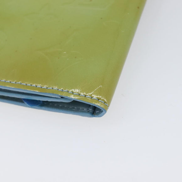 LOUIS VUITTON Monogram Vernis Walker Wallet Baby Blue M91073 LV Auth 209035