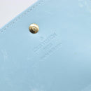 LOUIS VUITTON Monogram Vernis Walker Wallet Baby Blue M91073 LV Auth 209035-20