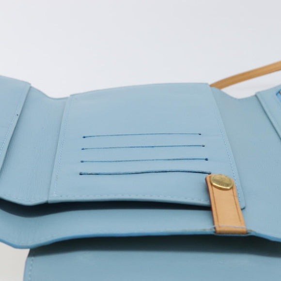 LOUIS VUITTON Monogram Vernis Walker Wallet Baby Blue M91073 LV Auth 209035