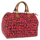 LOUIS VUITTON Monogram Graffiti Speedy 30 Hand Bag Pink M93704 LV Auth 209036SAM-1