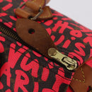 LOUIS VUITTON Monogram Graffiti Speedy 30 Hand Bag Pink M93704 LV Auth 209036SAM-17