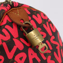 LOUIS VUITTON Monogram Graffiti Speedy 30 Hand Bag Pink M93704 LV Auth 209036SAM-18