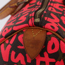 LOUIS VUITTON Monogram Graffiti Speedy 30 Hand Bag Pink M93704 LV Auth 209036SAM-19