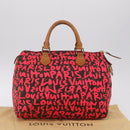 LOUIS VUITTON Monogram Graffiti Speedy 30 Hand Bag Pink M93704 LV Auth 209036SAM-26