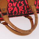LOUIS VUITTON Monogram Graffiti Speedy 30 Hand Bag Pink M93704 LV Auth 209036SAM-7