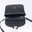 CELINE Shoulder Bag Leather Black Gold Auth 209039-19