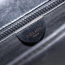 CELINE Shoulder Bag Leather Black Gold Auth 209039-20