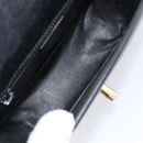 CELINE Shoulder Bag Leather Black Gold Auth 209039-21