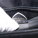 CELINE Shoulder Bag Leather Black Gold Auth 209039-26