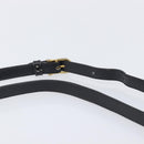 CELINE Shoulder Bag Leather Black Gold Auth 209039-9