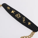 Miu Miu Chain Shoulder Bag Leather Black Gold Auth 209040SAM-9