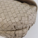 Bottega Veneta INTRECCIATO Hand Bag Leather Beige Gold Auth 209041-10