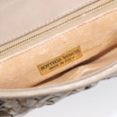 Bottega Veneta INTRECCIATO Hand Bag Leather Beige Gold Auth 209041-19