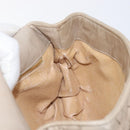 Bottega Veneta INTRECCIATO Hand Bag Leather Beige Gold Auth 209041-21