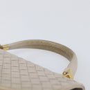 Bottega Veneta INTRECCIATO Hand Bag Leather Beige Gold Auth 209041-8