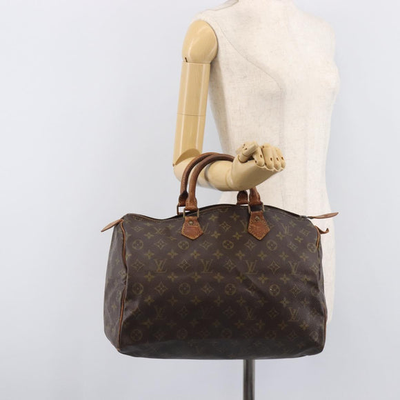 LOUIS VUITTON Monogram Speedy 35 Hand Bag M41524 LV Auth 209052