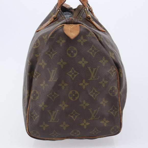 LOUIS VUITTON Monogram Speedy 35 Hand Bag M41524 LV Auth 209052