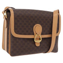 CELINE Macadam Shoulder Bag PVC Brown Gold Tone Auth 209060-1