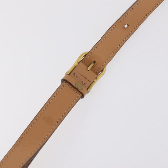CELINE Macadam Shoulder Bag PVC Brown Gold Tone Auth 209060