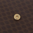 CELINE Macadam Shoulder Bag PVC Brown Gold Tone Auth 209060-22