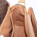 CELINE Macadam Shoulder Bag PVC Brown Gold Tone Auth 209060-25